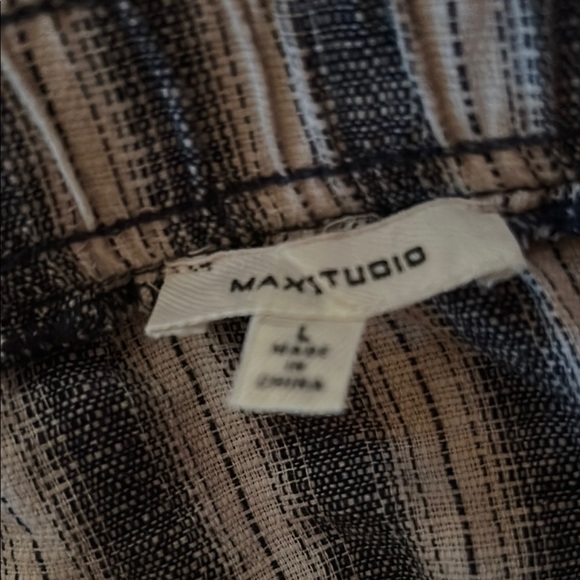 Striped Navy and Cream Skirt by Max Studio - Picture 3 of 5